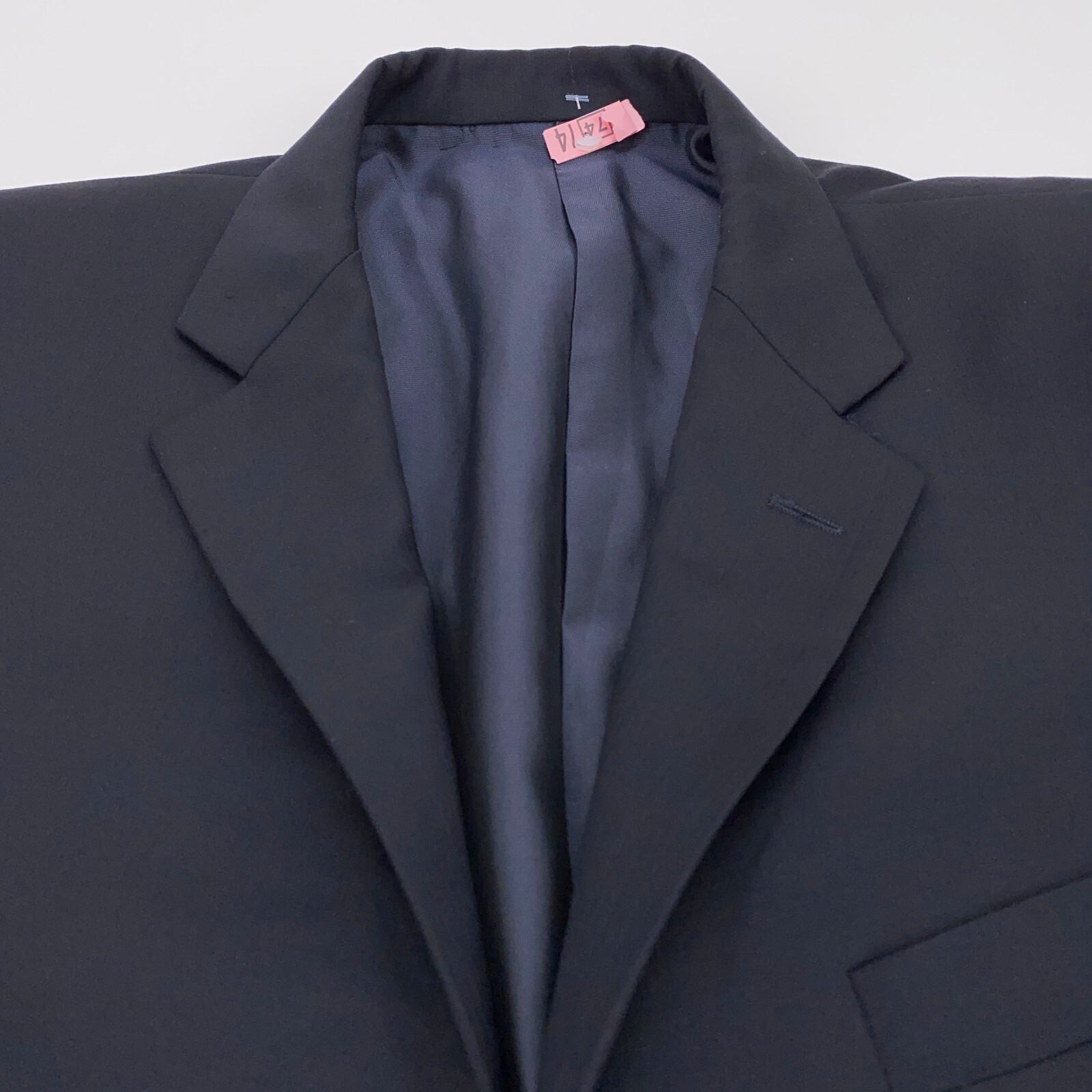 Hickey Freeman Milburn Wool Micro Herringbone Nav… - image 12