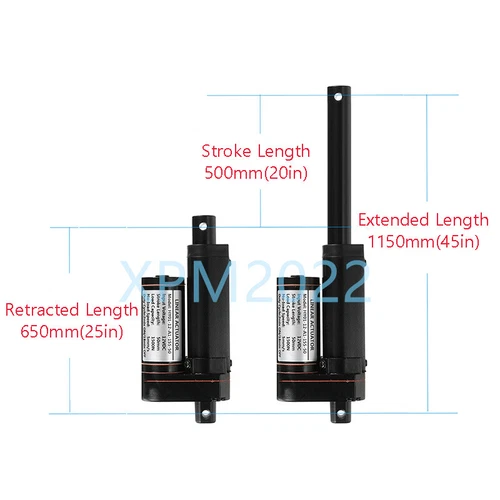 Accionamiento lineal 12V 1500N 50mm ~ 1000mm actuador lineal motor eléctrico impermeable - Imagen 33 de 43