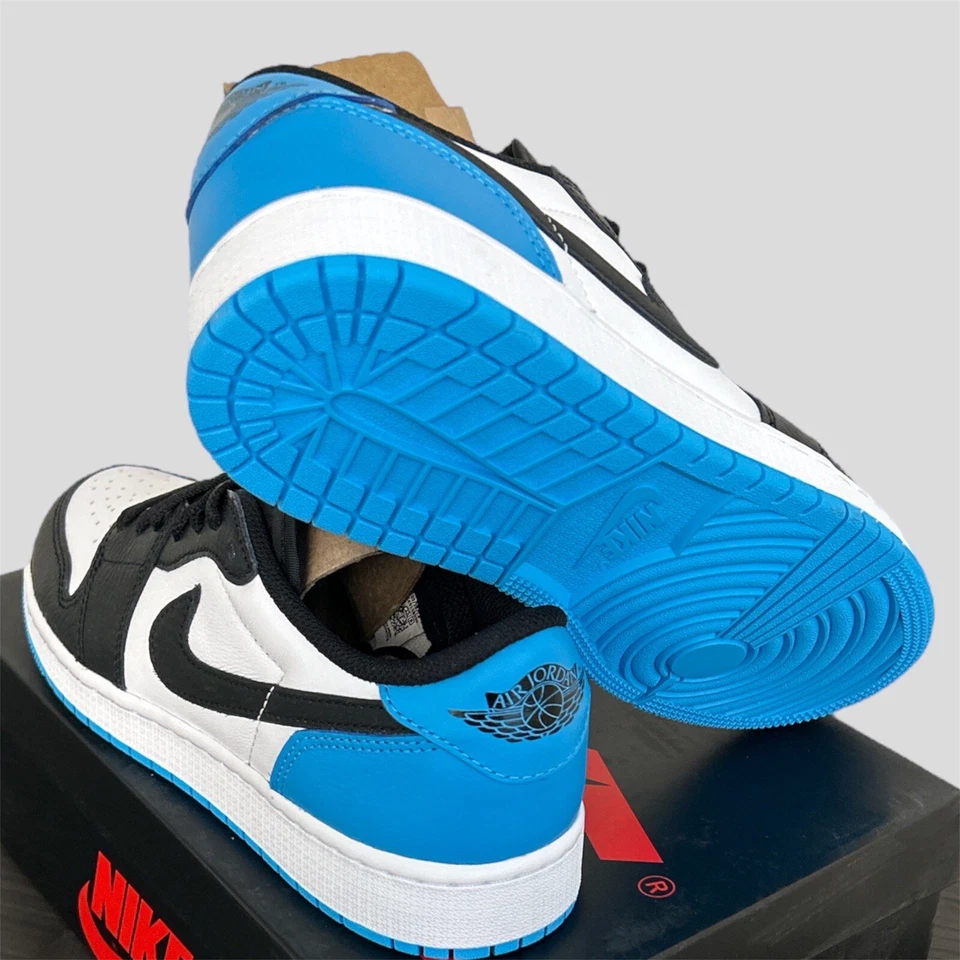 Talla 6.5Y/8W Nike Air Jordan 1 Retro Bajo OG Polvo Oscuro Azul UNC GS CZ0858-104 Foto 3 de 4