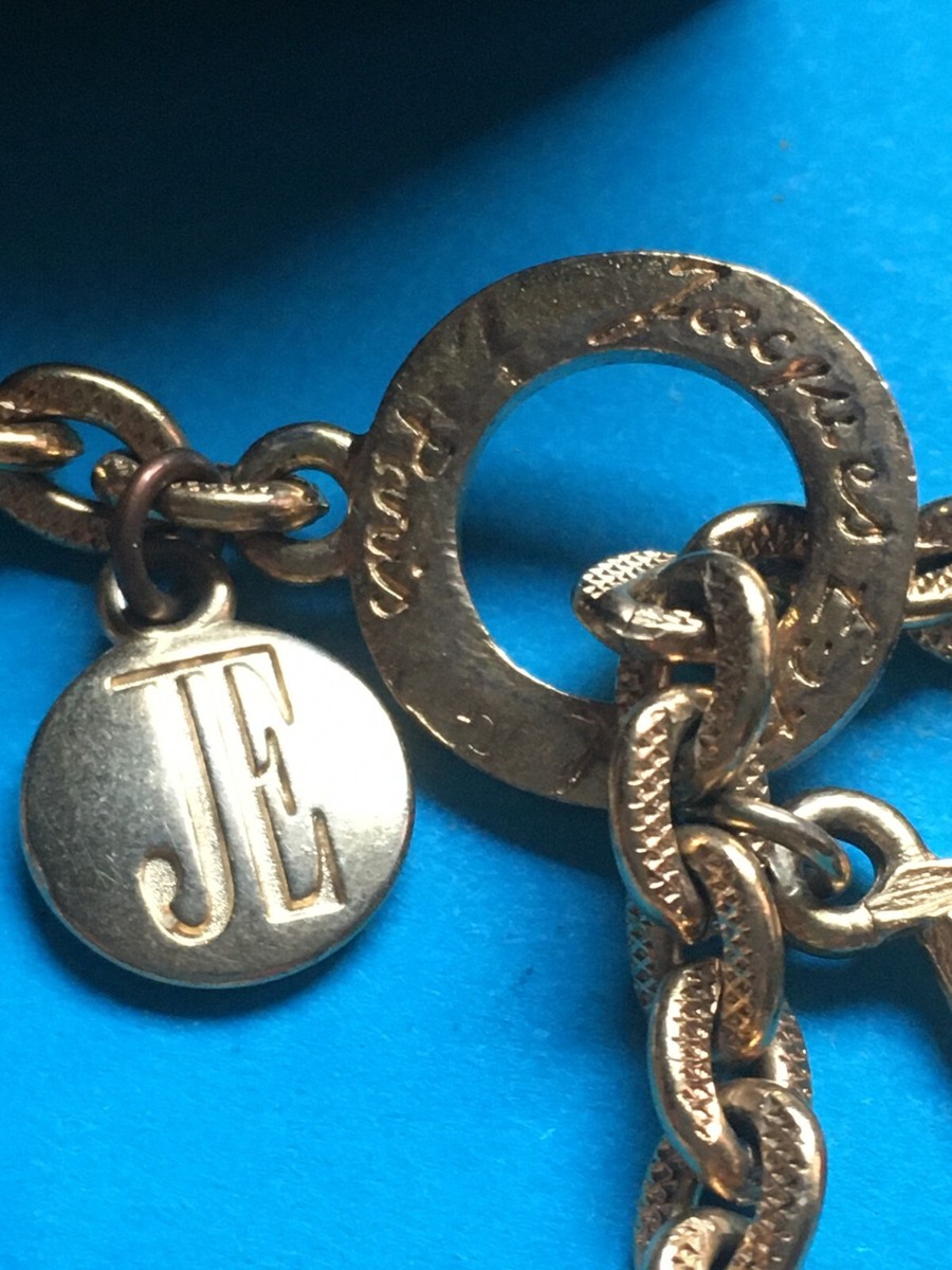 Bracelet Vintage Charm Doré Signé Jacques Esterel – Occasion, Bon état D’usage