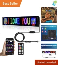 Flexible Scrolling LED Display with App Control - 23"x5" Customizable Design