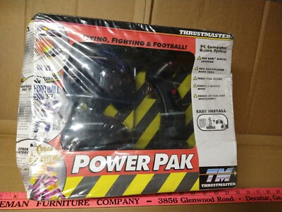 Vintage Thrustmaster Power Pak - Top Gun Joystick / Controllers / Games Bundle