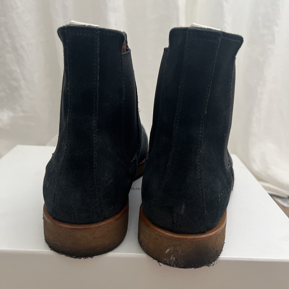COMMON PROJECTS Men\'s Black‎ Suede Chelsea Boots Rubber Sole Size 16 Euro 49 COMMON PROJECTS 41 BLACK CHELSEA BOOT SUEDE | eBay main image 3
