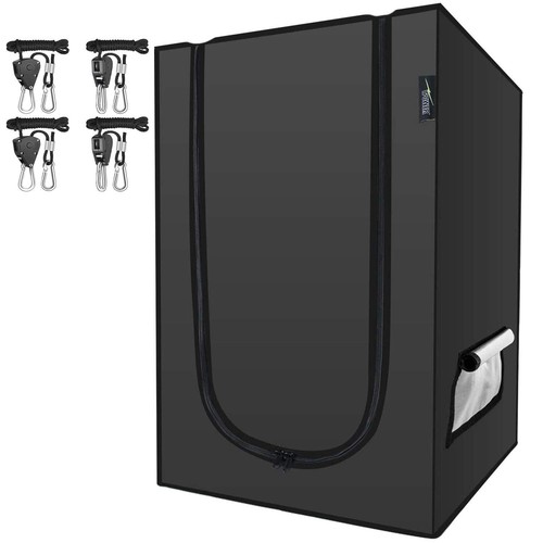 Grow Tent and 2-Pair 1/8 Inch 8-Feet Long Adjustable Rope Clip Hanger Combo Set - Picture 21 of 21