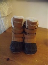 toddler CAT JACK thermolite SNOW BOOTS SZ 9 navy brown EUC