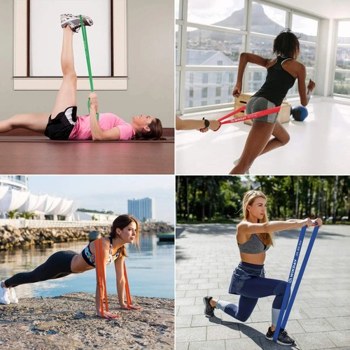 Natural Rubber Resistance Bands Fitness Rally Body Building Yoga Pull Up Belt 41 - Picture 2 of 9