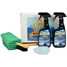 Nautical One Marine Mildew & Mold Remover Kit - Boat- towels brush app 