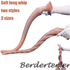 Mixed Colors Long Butt Plug Suction Cup Anal Dilator Female Masturbator Sex Whip