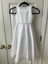 LIDA Girls Size 4 White Flower Girl, Wedding, Communion Special Occasion Dress