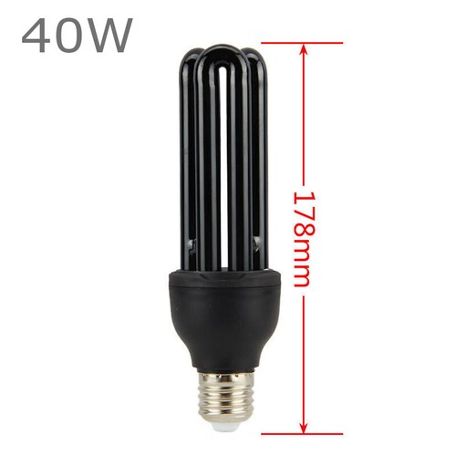 40W E27 220V Blacklight Low Energy 395nm UV Light Bulb Screw Ultraviolet Lamp - Picture 3 of 8