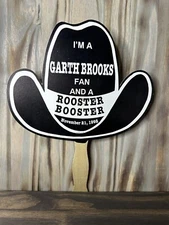 Garth Brooks Handheld Fan 1992 Rooster Booster Chaps Bar Orange Park Florida