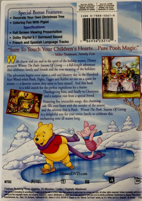 Winnie the Pooh Seasons of Giving DVD 2003 Disney Christmas