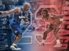 UDA Michael Jordan Framed Signed MJ vs MJ 50x42 22/23 Bulls NBA RARE Upperdeck