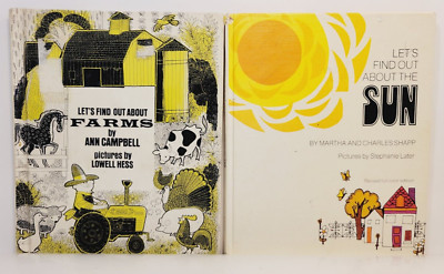 2 Books: Let's Find Out About Farms; Let's Find Out About The Sun- HC