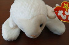 RARE Original 1996 Ty Beanie Baby Fleece Lamb #4125 - w/Tag Errors