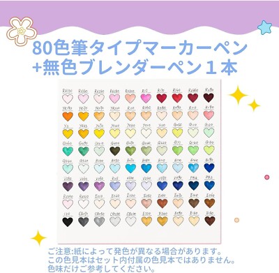 【限定品】Ohuhu 78ピースアーティストセット Ohuhu Marker Pens pastel 80 Colors Chisel & Brush (NO the 19