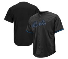 MLB New York Mets Black Baseball Jersey New Mens Big & Tall Sizes