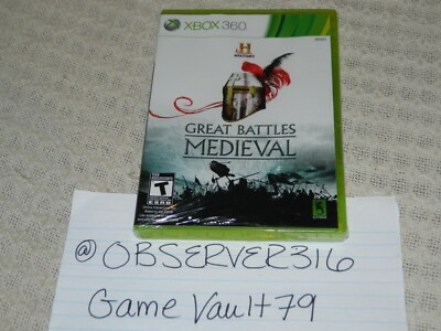 Great Battles Medieval XBOX 360 Video Game History Channel NEW SEALED *READ*