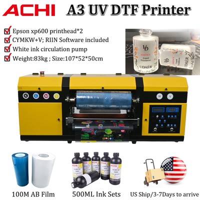 A3 UV DTF Printer Sticker Printing Varnish Transfer XP600 Nozzle AB Film Ink Set