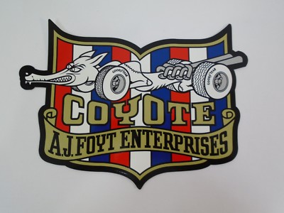 Coyote AJ Foyt Enterprises Collector Die Cut Decal 7.25'' x 10'' Indy 500 USAC