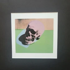 Andy Warhol  "Skull" (Green) Matted offset Lithograph 12x12 2000