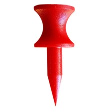 1 1/4" Plastic Red Step Down Golf Tees - Approx 1/2" Ball Height Value 50 Count