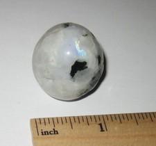 1.15" TUMBLED POLISHED NATURAL RAINBOW MOONSTONE CRYSTAL STONE INDIA  31.4g 13