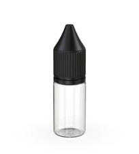 CHUBBY GORILLA 10ML V3 W/REDUCER PET Bottles 25pack CLEAR BOTTLE/BLACK LID