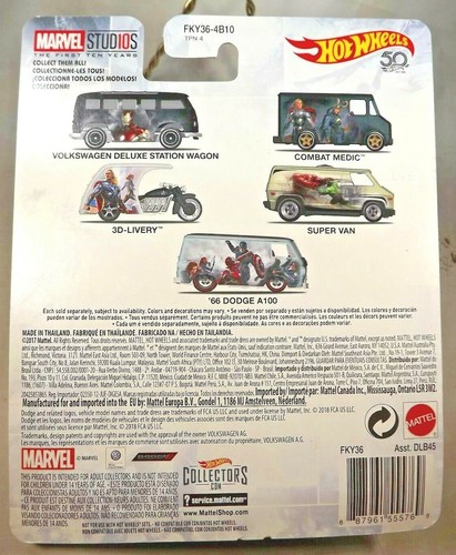 2018 Hot Wheels Pop Culture Marvel Studios Concept Art The Avengers 3D-LIVERY - Picture 6 of 6