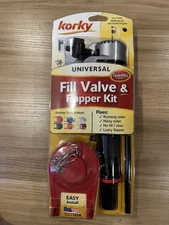 Korky 818MP TOILET BOWL Universal Flapper FILL VALVE & Flapper Kit - BRAND NEW 