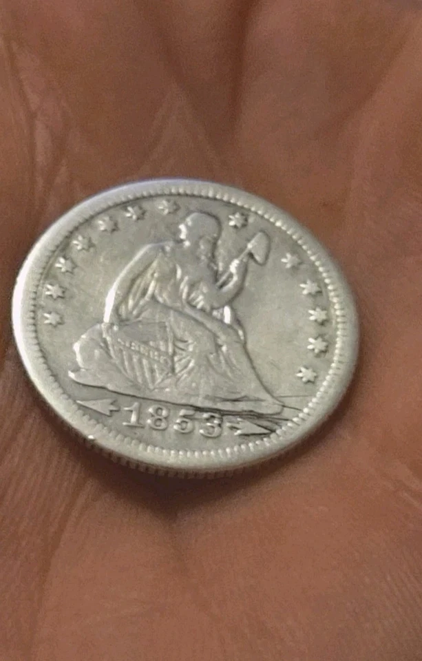 1853 Seated Liberty U.S. Quarter, Arrows & Rays, XF or better, Fine Detailing! - Image 3 of 4