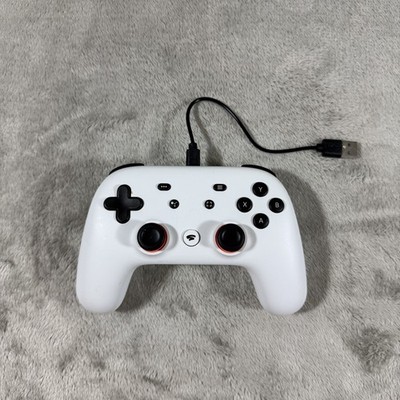 Google Stadia H2B White Premiere Edition Bluetooth Wireless Controller Turns On