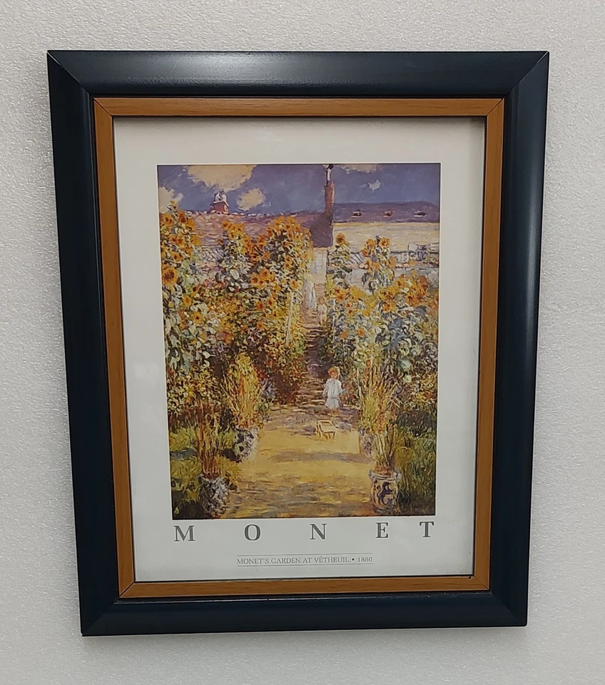 Impresión Monet del Jardín 1880 Enmarcada Mate Arte Vintage Colgante de Pared Foto 4 de 4