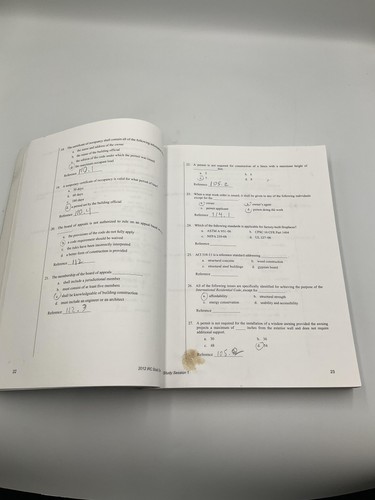 2012 International Residential Code Study Companion ICC Exam Prep Book Softcover - Foto 9 di 13
