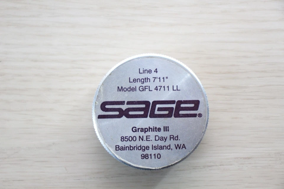 Sage 4711 LL Graphite III 7'11" 4wt 2pc Fly Rod – Used w/Tube & Sock E31 - Image 3 of 4