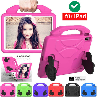 Kinder Ständerhülle für iPad 5/6/7/8/9/10/11.Gen Air Pro Mini Griff EVA Stoßfest