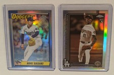 Roki Sasaki Rookies 2025 Topps Chrome Sepia + 35th Anniversary Refractor RC's 🔥