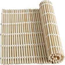 Bamboo Sushi Rolling Mat 9 x 9.375, Natural 