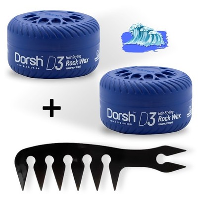 Haarwachs 2x150ml   Rock Wax D3   Natürlicher Glanz   Struktur & Styling