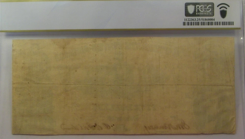 T-37 $5 1861 Confederate States Currency Civil War Banknote , PCGS VF25 - Image 2 of 2