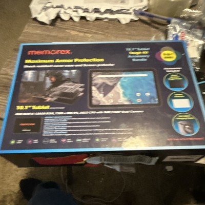 Memorex MXTAB101C 10.1'' Tablet 128GB 4GB Tough Kit Shock Resistant Cover