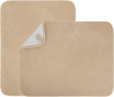 2 Pack Microfiber Dish Drying Mat for Kitchen Counter,Ultra Absorbent Dish