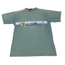Vintage 90s Y2K Shirt Mens Medium Star Wars Episode 1 Podracer Box Logo Faded