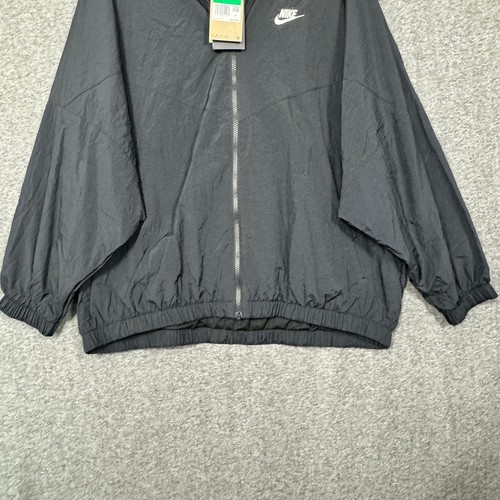 Nike Womens Windbreaker Jacket Size XL Black Full Zip Pockets Lightweight new - Picture 3 of 10