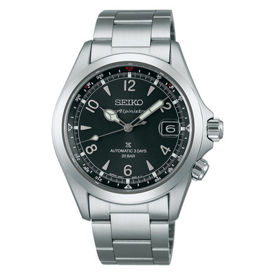 Seiko Prospex Alpinist Mechanical 39.5mm Black Dial Watch SPB505