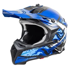 Zamp H777C04L, FX-4 Helmet, Large, Blue Graphic, ECE22.05/DOT Approved