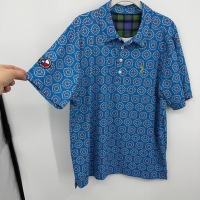 William Murray sz L Mens Shirt Sandy Tiles Polo Golf $88