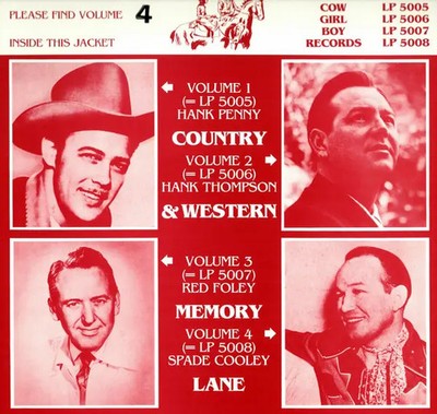 LP Spade Cooley Country & Western Memory Lane Volume 4 NEAR MINT Cowgirlboy R