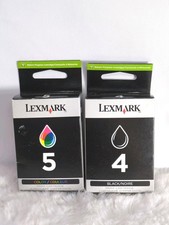 Lexmark Color 5 Black 4 Ink Printer Cartridges NEW Sealed Box Set Of 2