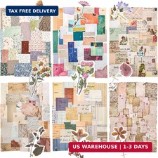 445 Pcs Vintage Scrapbook Paper, Journaling Supplies Kit, Delicate Decorative Pa